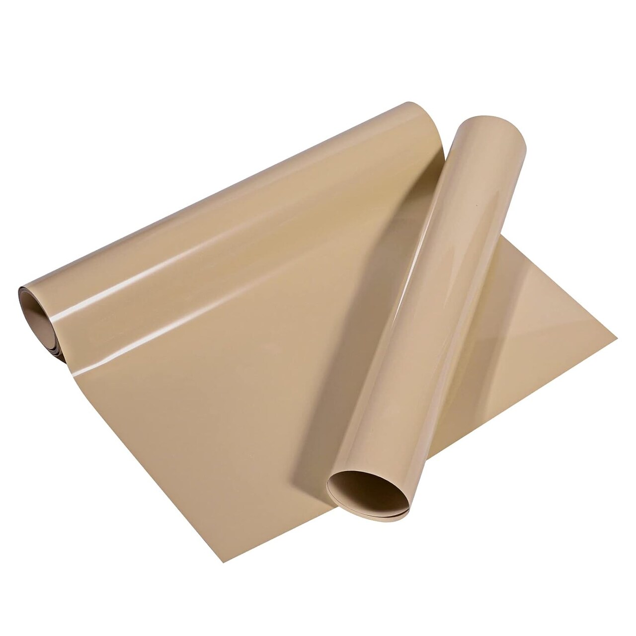 FROG Heat Transfer Vinyl Roll HTV Vinyl - 12"x5ft Camel Iron on Vinyl for T-Shirts, Heat Press Vinyl for DIY Craft Designs (Camel)